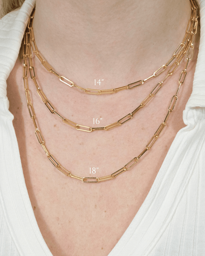 Sterling Silver Paperclip Chain Necklace