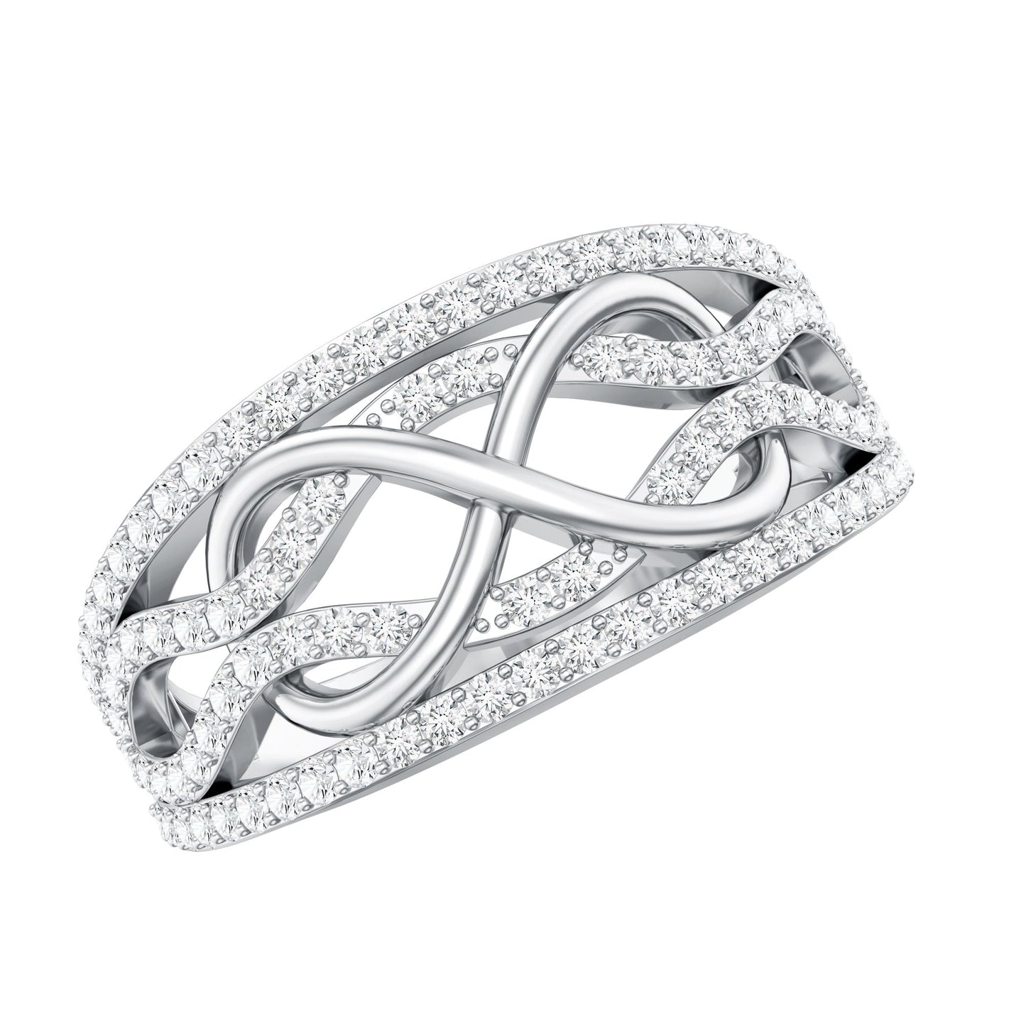 Certified Lab Grown Diamond Infinity Wedding Band Ring