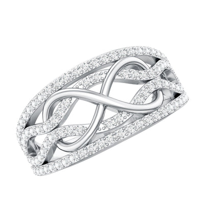 Certified Lab Grown Diamond Infinity Wedding Band Ring