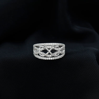 Certified Lab Grown Diamond Infinity Wedding Band Ring