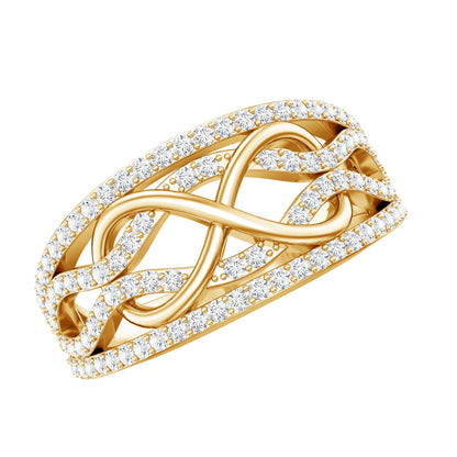 Certified Lab Grown Diamond Infinity Wedding Band Ring