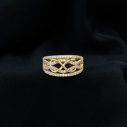 Certified Lab Grown Diamond Infinity Wedding Band Ring
