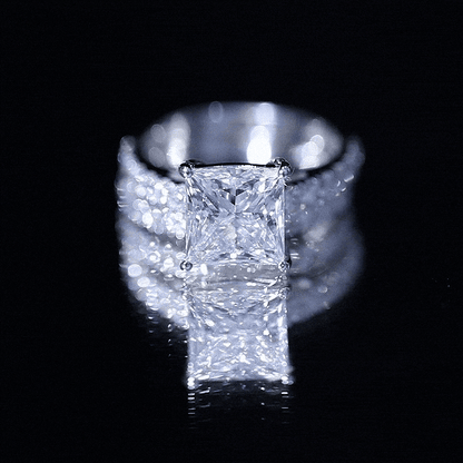 IGI Certified 2 Carat Lab Grown Diamond Princess Cut Bridal Ring Set