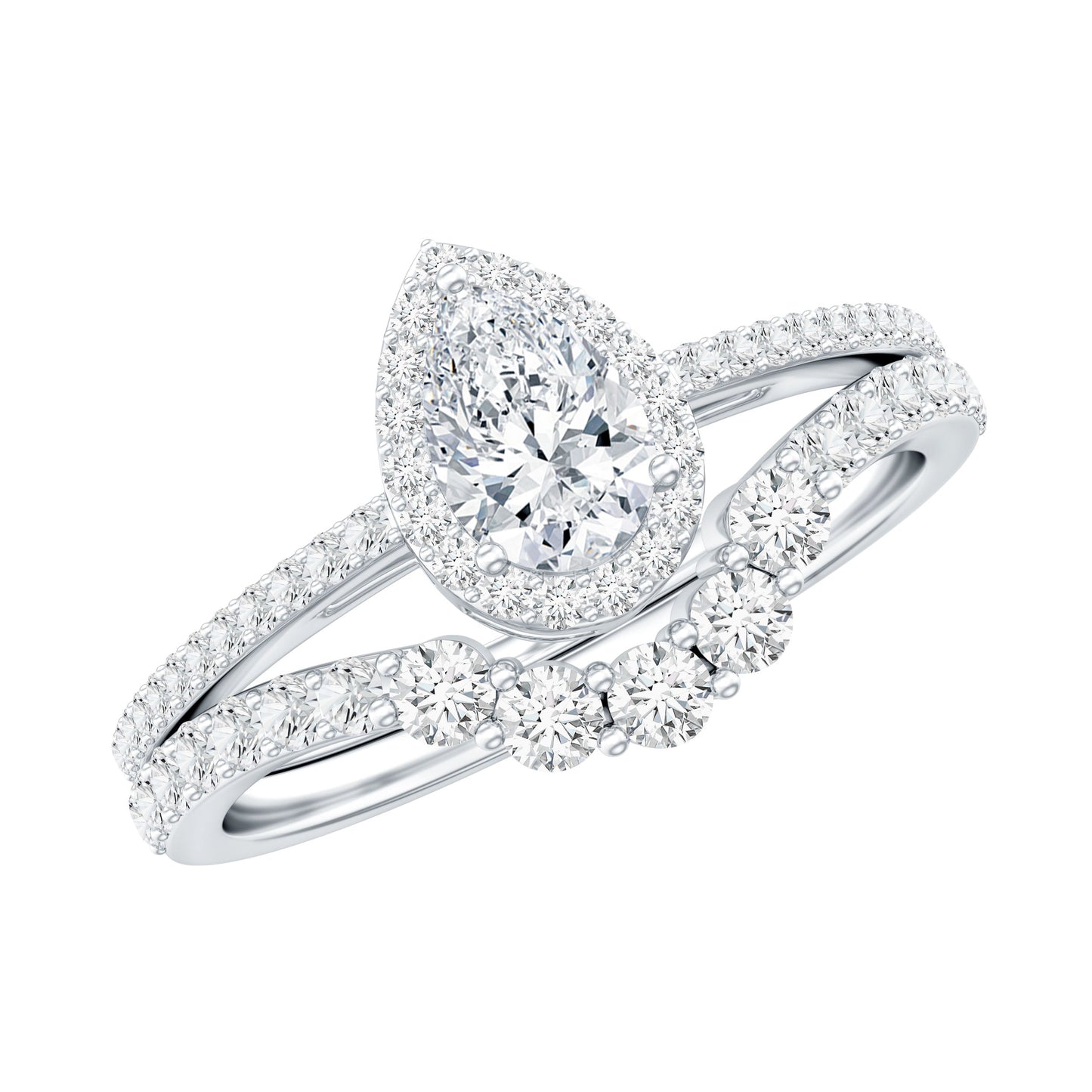 Lab Grown Diamond Designer Bridal Ring Set for Her