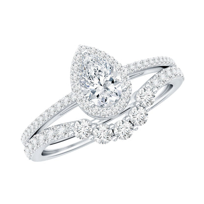 Lab Grown Diamond Designer Bridal Ring Set for Her