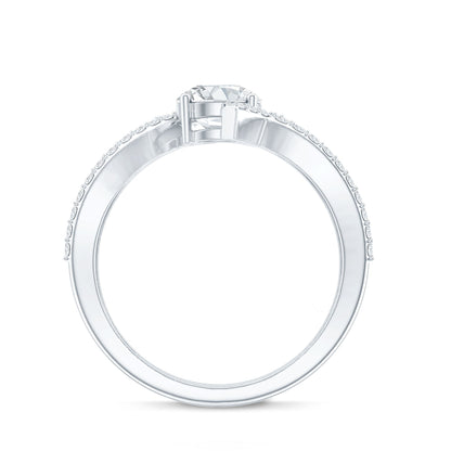 Certified Lab Grown Diamond Bypass Engagement Ring