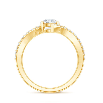 Certified Lab Grown Diamond Bypass Engagement Ring
